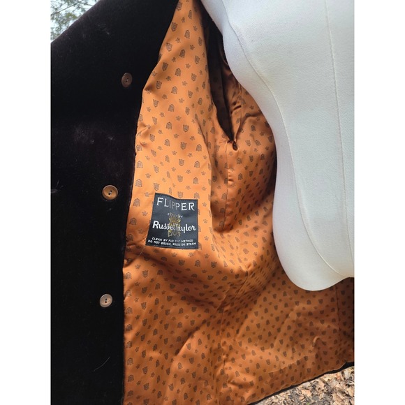 Russell Taylor Flipper vintage 80 Faux Fur Double Breasted Coat Luxury Glam‎ - Picture 12 of 14